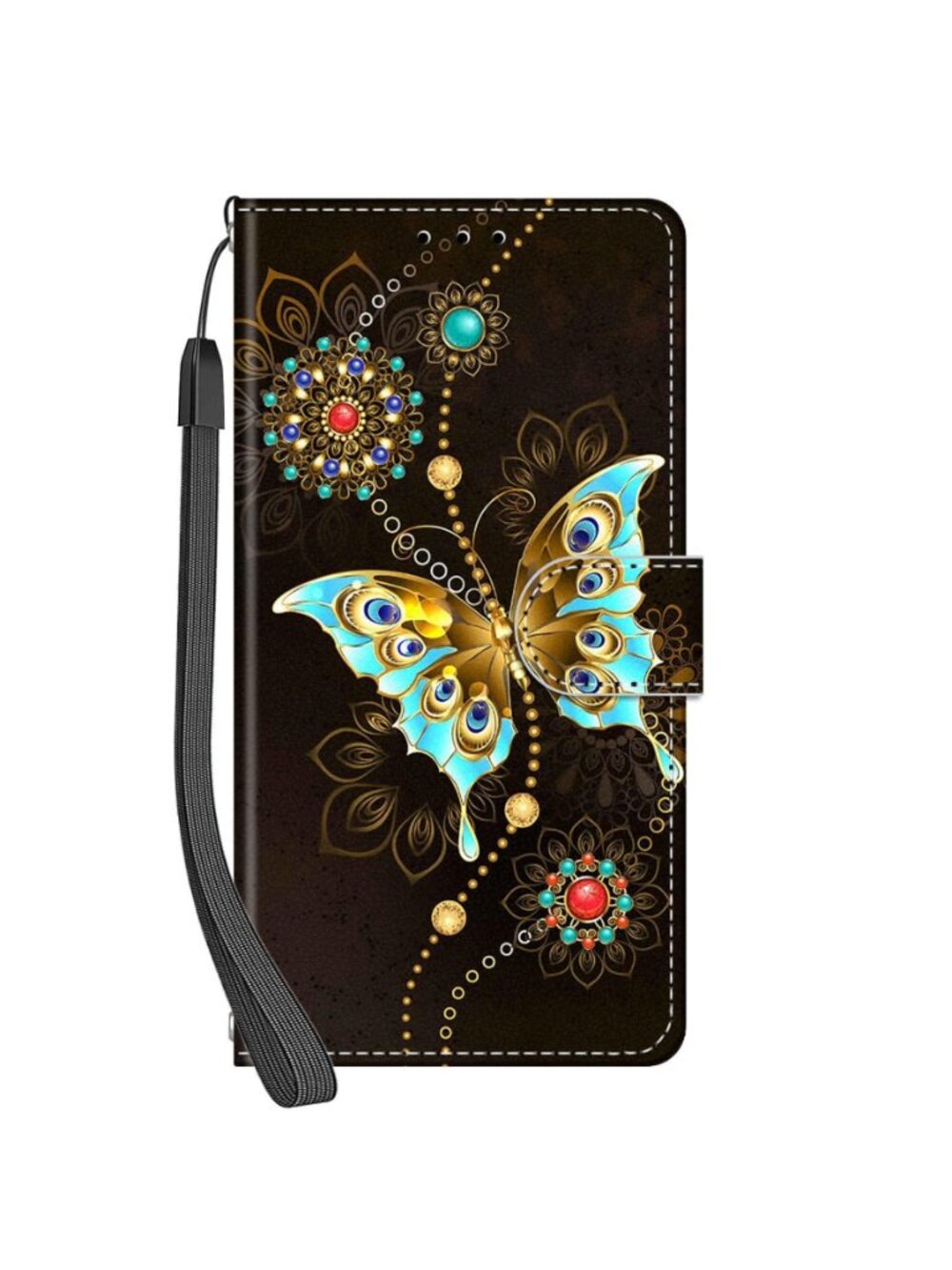 Phone Case Wallet with 3 Card Slots, Kickstand, Magnetic Closure